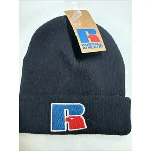 Russell‎ Athletic Beanie Skull Cap hat Toboggan NWT Navy Blue